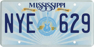 MS license plate NYE629