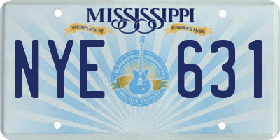 MS license plate NYE631