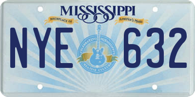 MS license plate NYE632