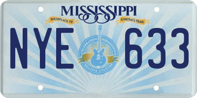 MS license plate NYE633