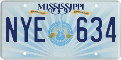 MS license plate NYE634