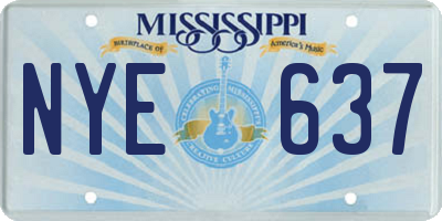MS license plate NYE637