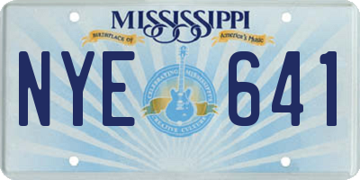 MS license plate NYE641