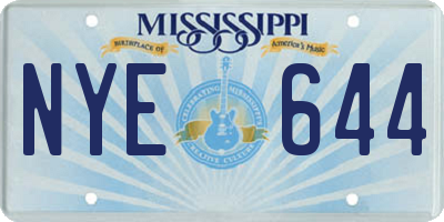 MS license plate NYE644