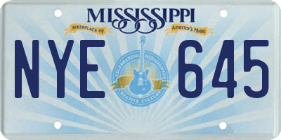 MS license plate NYE645