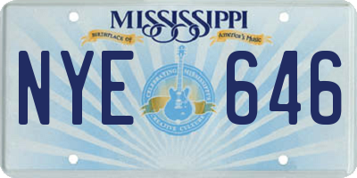 MS license plate NYE646