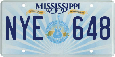 MS license plate NYE648