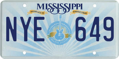 MS license plate NYE649