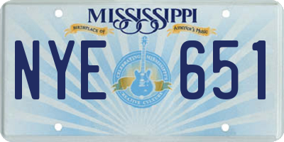 MS license plate NYE651