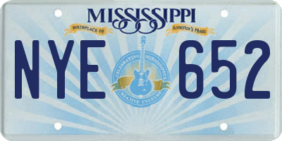 MS license plate NYE652