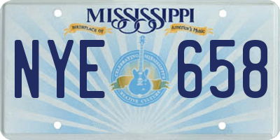 MS license plate NYE658