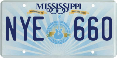 MS license plate NYE660