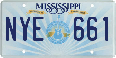 MS license plate NYE661