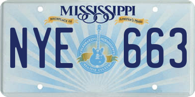 MS license plate NYE663