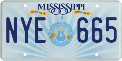 MS license plate NYE665