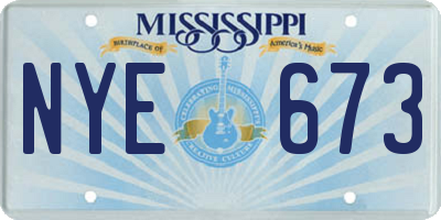 MS license plate NYE673