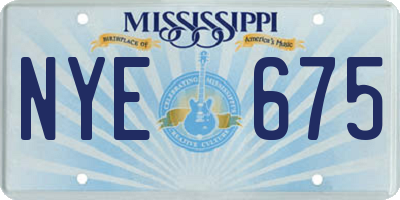 MS license plate NYE675