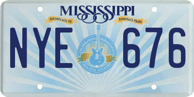 MS license plate NYE676