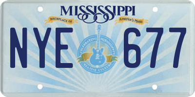 MS license plate NYE677
