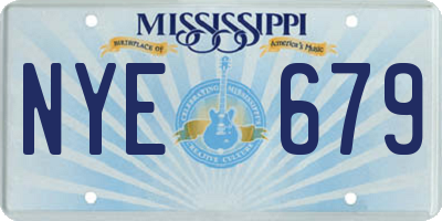 MS license plate NYE679
