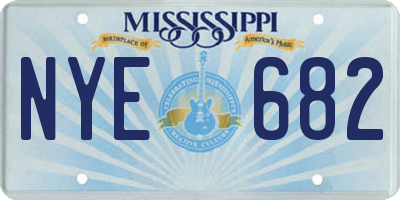 MS license plate NYE682