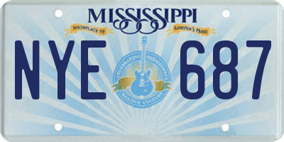 MS license plate NYE687