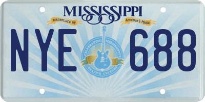 MS license plate NYE688