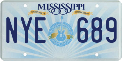 MS license plate NYE689