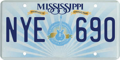 MS license plate NYE690