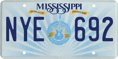 MS license plate NYE692