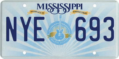 MS license plate NYE693