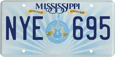 MS license plate NYE695