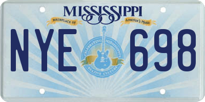 MS license plate NYE698
