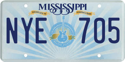 MS license plate NYE705