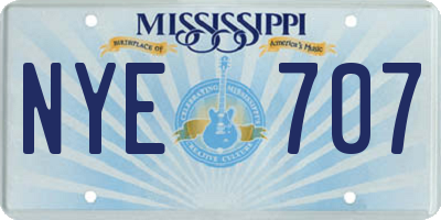 MS license plate NYE707
