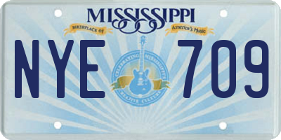 MS license plate NYE709