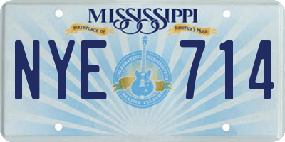 MS license plate NYE714