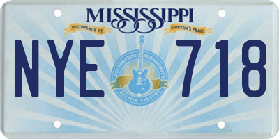 MS license plate NYE718