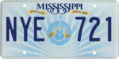 MS license plate NYE721