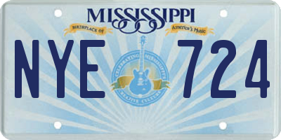 MS license plate NYE724