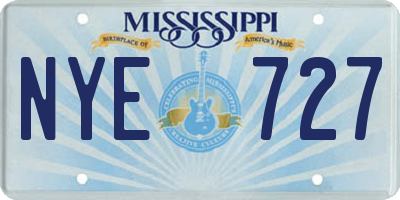 MS license plate NYE727