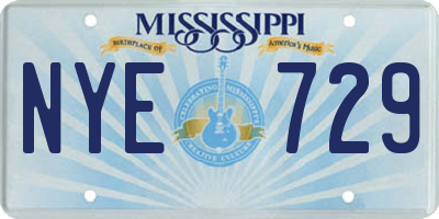 MS license plate NYE729