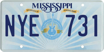 MS license plate NYE731