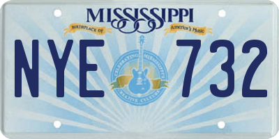 MS license plate NYE732