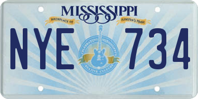 MS license plate NYE734