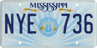 MS license plate NYE736