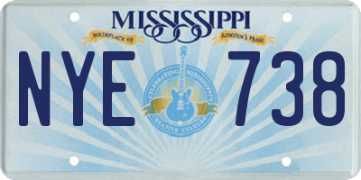MS license plate NYE738