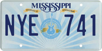 MS license plate NYE741