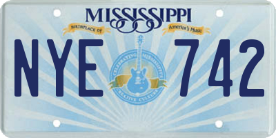 MS license plate NYE742