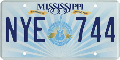 MS license plate NYE744